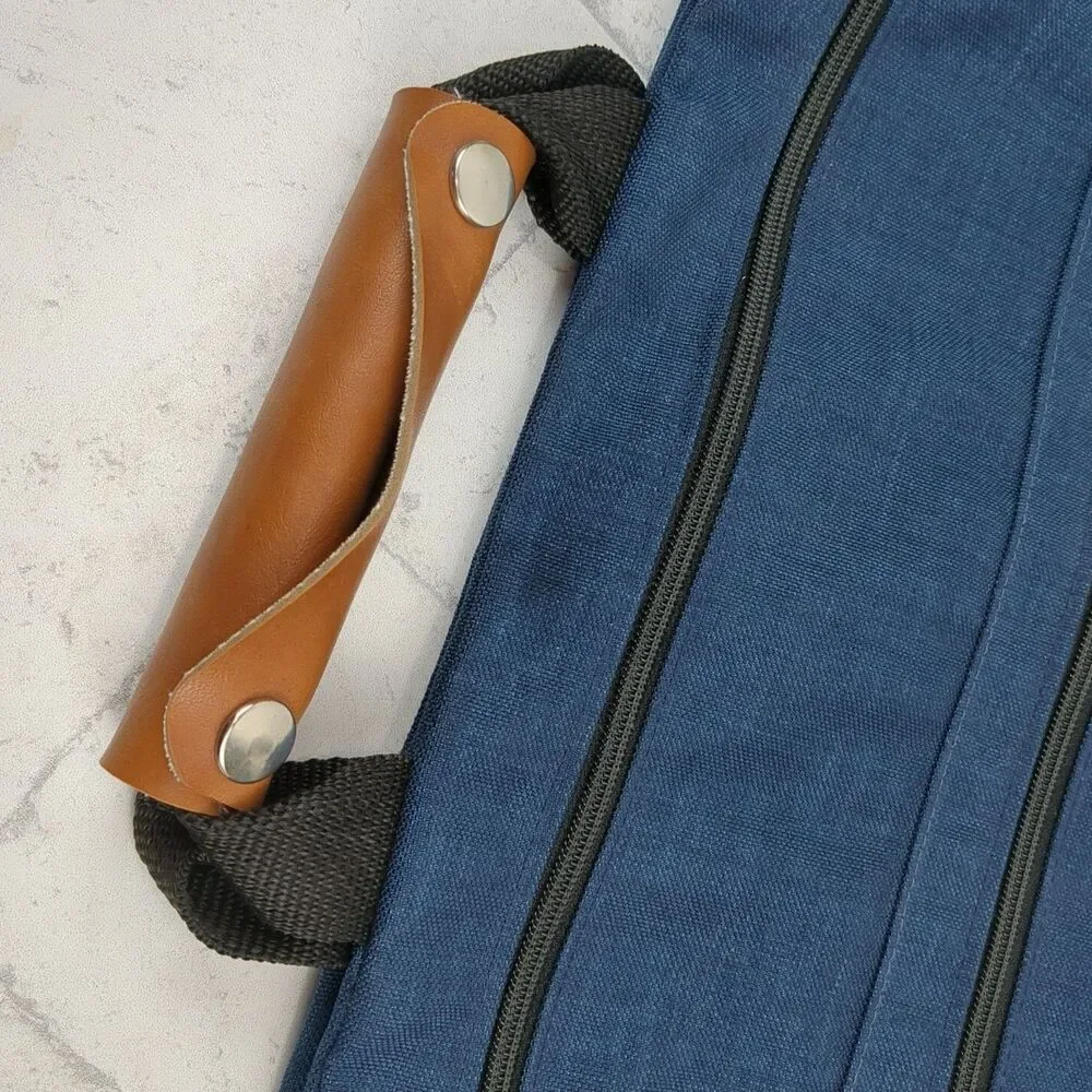 VTG EMS Eastern Mountain Sports Blue Canvas Briefcase Bag 1960s 1970s Logo
